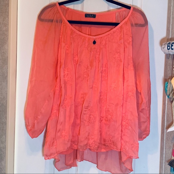 lola Tops - LOLA Made In Italy 3/4 Sleeve Blouse Size Medium